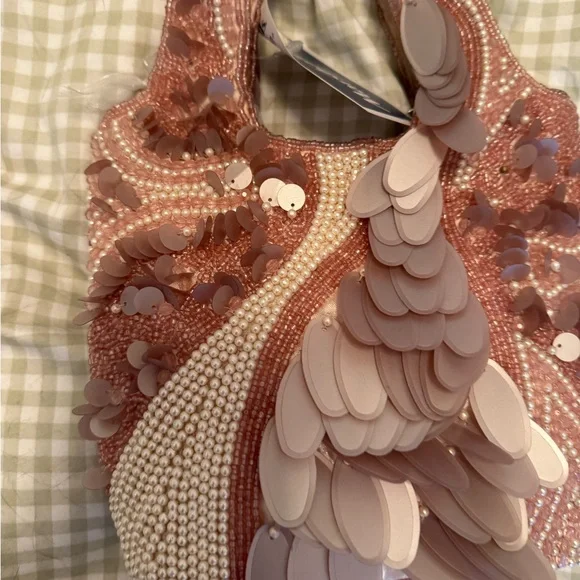 NWT Tj maxx/ Marshalls pink beaded bag - Picture 4 of 6